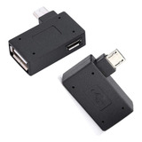 Adaptador Otg, Adaptador De Puerto Usb De Angulo De 90*, Cab