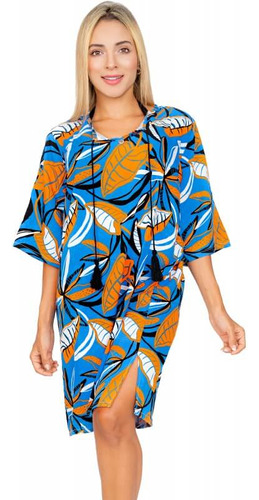 Ropa De Playa Praie 2610naranja Vestido Talla Grande Túnica