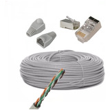 Pack Rollo 100mts Utp Cat5e + 50 Rj-45 Cat 5e Blindado T1097