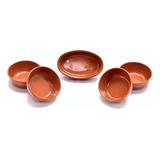 Set 4 Cazuela Redondas + 1 Oval Esmaltada Horno Parrilla 