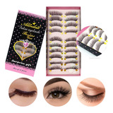 Kit Pestañas Postizas Entero X10 Pares Hand Make Naturales