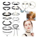 Gargantilla Choker Necklaces Color Lace, Accesorios Collar
