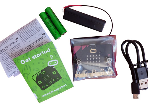 4 Kits Micro Bit Bbc, V2 Con Pilas, Soporte, Guía Cable Usb