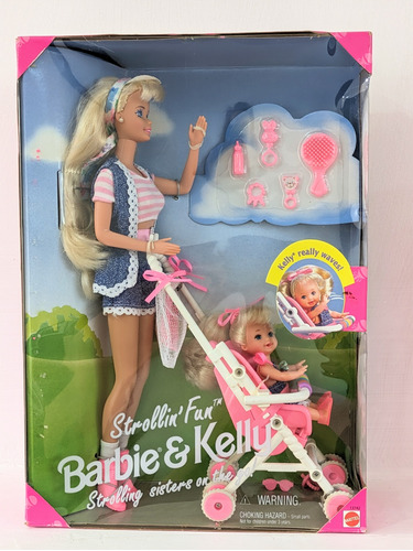 Barbie Vintage Barbie & Kelly Strollin Fun