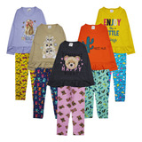 5 Conjunto Infantil Inverno Feminino Roupa Frio Meia Estação