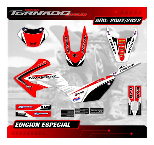 Kit Calcos - Grafica Honda Tornado 250 - Envio Gratis