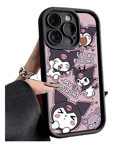 Funda De Silicona Sanrio Lovely Kuromi Para iPhone 13 14 11