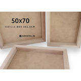 Marco Cuadro Box 50x70 Madera Kiri + Vidrio.