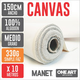 Fondo Rollo Tela Canvas Algodon Manet 1441 330g 1,50m X 10m