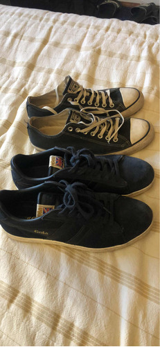 Zapatillas Gola Azules + Converse Negras