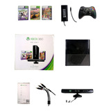 Consola Xbox 360 E Microsoft + Caja + 3 Juegos + Kinect