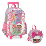 Mochila Rodinhas Sem Alça Luxcel Lol Surprise Infantil