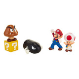 Conjunto De Bonecos Super Mario Nintendo Acorn Plains 2.5 Co