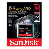 Cartão Compact Flash Sandisk 128gb Extreme Pro 160mb/s Nf-e
