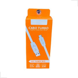 Cabo Turbo 3.1a De 2 Metros Carregar Celular E Dados Cor Branco-iPhone