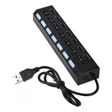 Multiplicador Usb 7 Puertos Usb 2.0 Hub Switch Multiple Pc