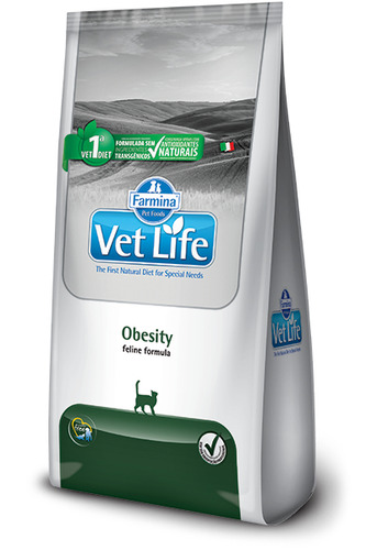 Ração Vet Life Natural Obesity Para Gatos Adultos 2kg