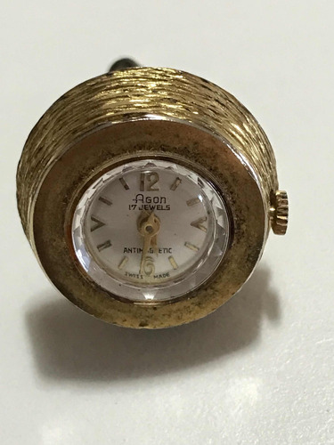Reloj Colgante Vintage Agon Suizo Det Oro 18 K No Funciona