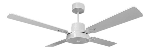 Ventilador De Techo Blanco 4 Palas Madera Blanca