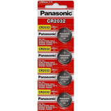 Pack 5 Pilas De Litio Panasonic Cr2032 Tipo Botón 