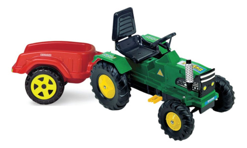 Carro Remolque Y Tractor A Pedal Farmer Biemme Juegos Niños 