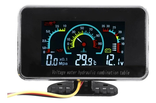 3 In1 Lcd Car Digital Gauge Voltímetro Presión De Aceite