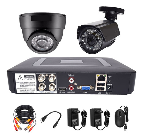 Sistema De Vigilancia De Vídeo Cctv De 4 Canales Y Cámaras A