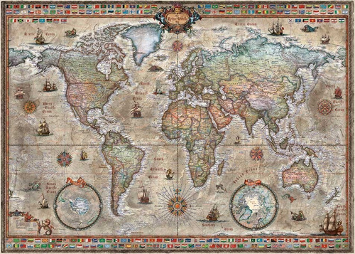 Rompecabezas Heye De 1000 Piezas: Mapa Antiguo