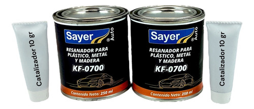 Kit Resanador Para Plástico Metal Madera Metal Kf-0700 2 Pza