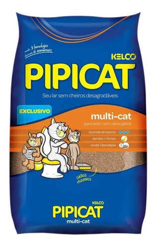 Areia Sanitária Multicat Pipicat 12 Kg