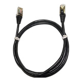 Cabo Rede Blindado Stp Cca Cat6 4mts Preto - Montado