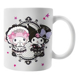 Mug Pocillo Taza Café My Melody Y Kuromi Hello Kitty Kawaii 