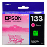 Cartucho Tinta Epson 133 T133 Magenta T133320 C13t13332a Original