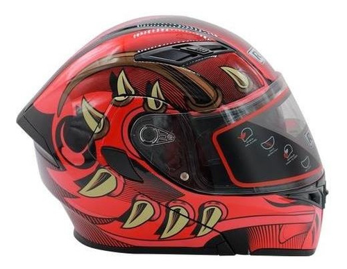 Casco Abatible R7 Unscarred Rojo/negro Mate Moteros