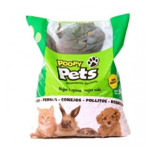 Pellet Absorbente Sanitario Poopy Pets 5 Kg Biomasa