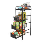 Organizador Cocina Rueda 5 Niveles Frutas Almacenamiento