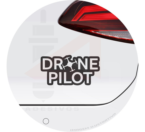 Adesivo Drone Pilot Aero Piloto Fpv Para Carro Notebook 15cm