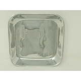 Plato Charola Orilla Alta 17x17 Pewter 