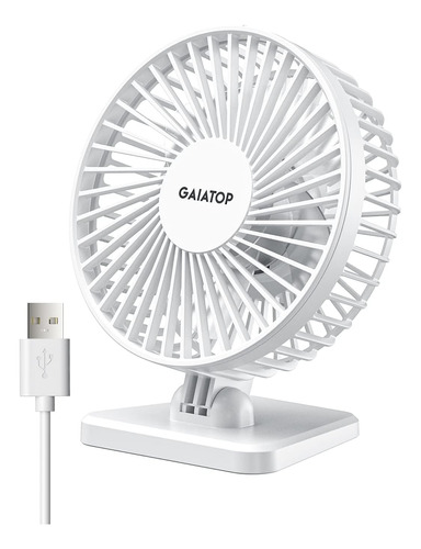 Mini Ventilador De Mesa Branco Gaiatop De 3 Velocidades