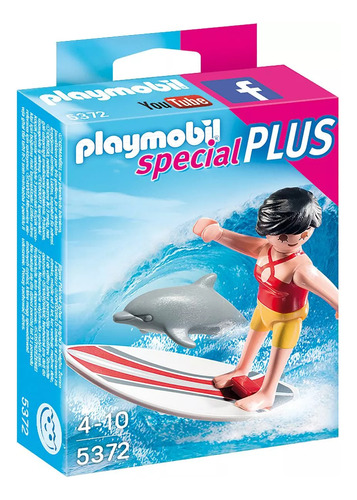 Playmobil Special Plus Surfista Con Tabla Surf Y Delfin 5372