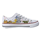 Zapatilla Sin Caña Estampada Snoopy