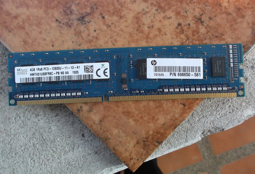 Memoria Ram Ddr3 4gb Pc3-12800u 1600 Mhz Para Pc