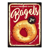 #1402 - Cuadro Vintage 30 X 40 Bagel Cocina Dulces No Chapa