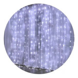 Cascata Cortina Branco Frio 320 Leds 8f Uso Externo Ip44 6m