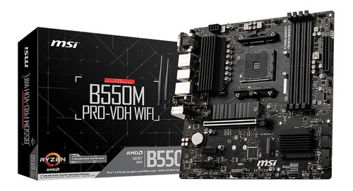 Board Msi B550m Pro-vdh Wifi Amd Am4 Ddr4 Pro Series