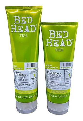 Tigi Bed Head Re-energize Champú 8.45oz + Acondicionador 6.