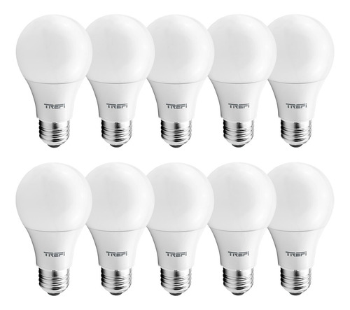 Pack X10 Lámpara Led Foco 12w Trefi Luz Cálida Fría