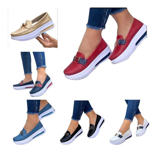 Plataforma Mocasins For Mujeres Caminando Zapatos Casuales