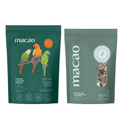 Croqueta Macao Para Conuro Perico Atolero 500g+ Mixtura 1k | Meses sin interés
