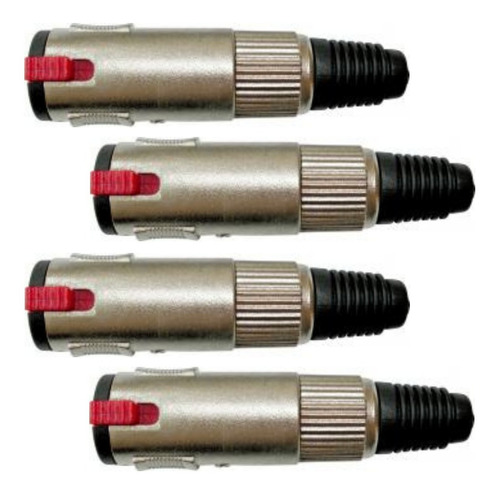 Plug Conector Jack P10 Estéreo Fêmea P/ Fone Wireconex Kit 5